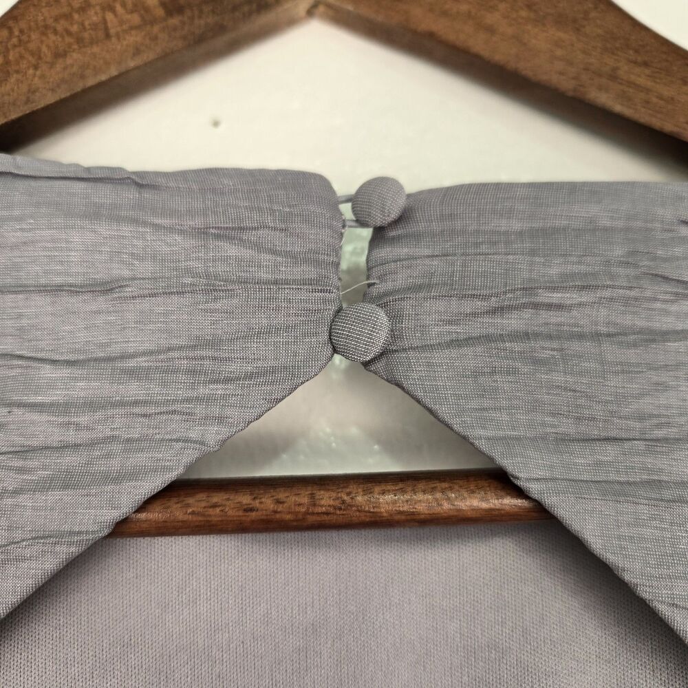 NWT Eliza J Embellished Taffeta Sheath Dress‎ Silver Gray Size 2 Prom Party Grey - Picture 9 of 15